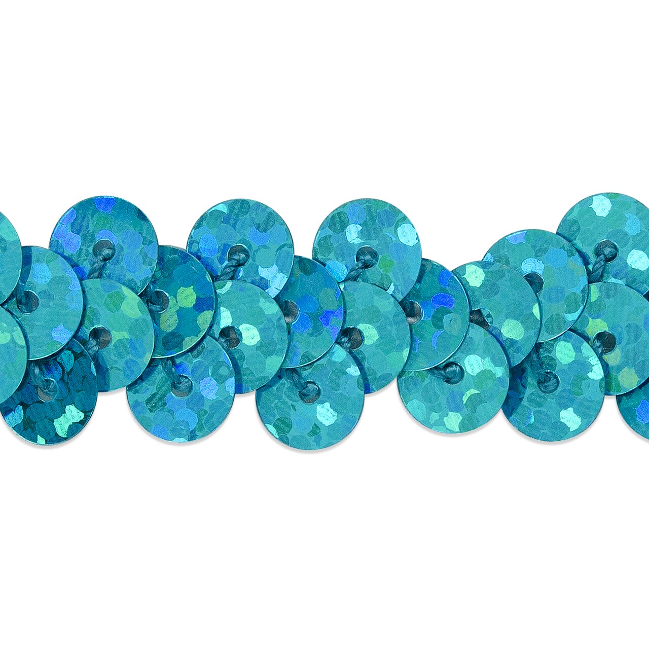 20 yards of 1 Row 3/8" Starlight Hologram Stretch Sequin Trim | 20 yard cut